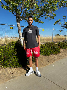 Red Washed Shorts